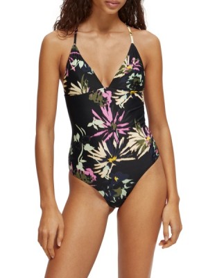 Bañador Scotch & Soda Printed Mujer Negros | SN-SAS56881