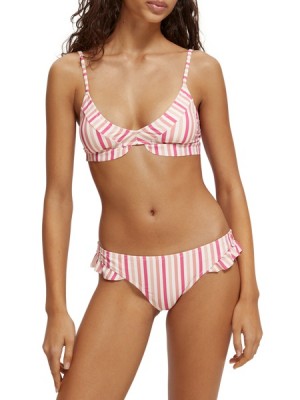 Bañador Scotch & Soda Printed Ruffled Bikini Bottom Mujer Multicolor | SN-SAS56888