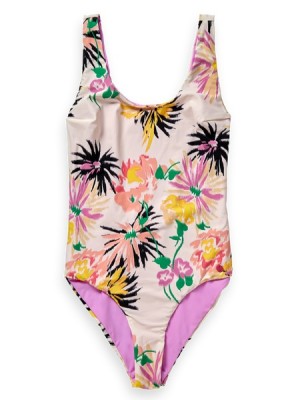 Bañador Scotch & Soda Reversible Printed Mujer Blancos | SN-SAS56883