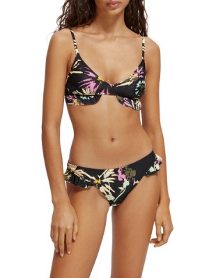 Bañador Scotch & Soda Ruffled Bikini Mujer Negros | SN-SAS56890