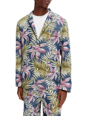 Blazers Scotch & Soda Printed Single-breasted Hombre Multicolor | SN-SAS56551