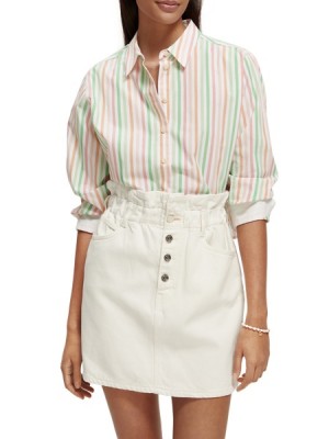 Camisas Scotch & Soda Boxy Fit Cropped Organic Algodon Mujer Multicolor | SN-SAS56762