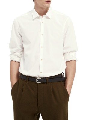 Camisas Scotch & Soda Classic | Relaxed Fit Hombre Blancos | SN-SAS56520