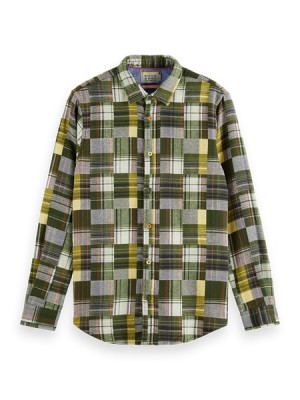 Camisas Scotch & Soda Flannel Check Hombre Verdes | SN-SAS56509