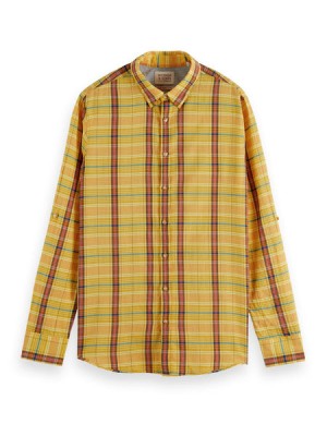 Camisas Scotch & Soda Regular Fit Checked Seersucker Hombre Azules Multicolor | SN-SAS56519