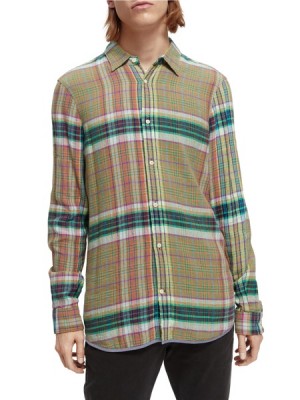 Camisas Scotch & Soda Regular-fit Ligeros Checked Flannel Hombre Multicolor | SN-SAS56516