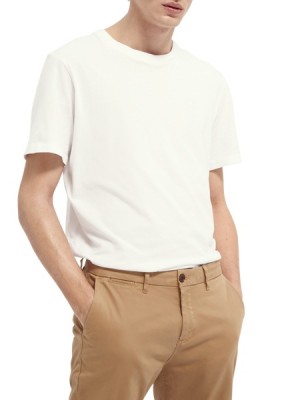 Camiseta Scotch & Soda Basic Hombre Blancos | SN-SAS56468