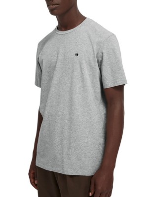 Camiseta Scotch & Soda Classic Hombre Grises | SN-SAS56463