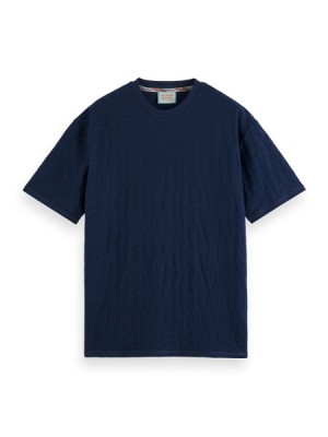 Camiseta Scotch & Soda Jacquard Hombre Grises | SN-SAS56471