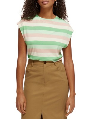 Camiseta Scotch & Soda Loose Fit Mujer Multicolor | SN-SAS56735