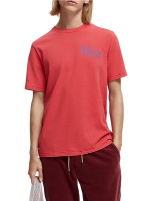 Camiseta Scotch & Soda Organic Algodon Artwork Hombre Rojos | SN-SAS56458