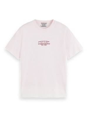 Camiseta Scotch & Soda Record Store Artwork Hombre Rosas | SN-SAS56462