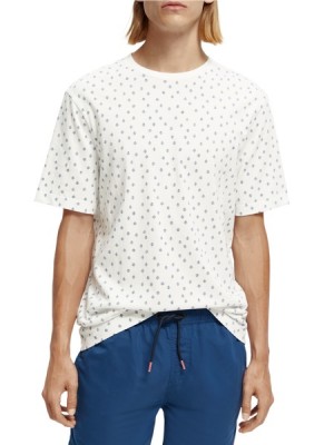 Camiseta Scotch & Soda Regular Fit Printed Organic Hombre Multicolor | SN-SAS56452