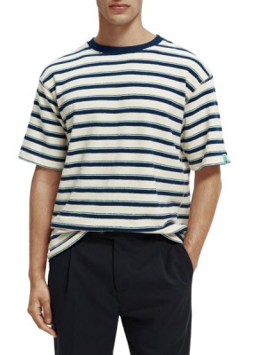 Camiseta Scotch & Soda Relaxed Fit A Rayas Organic Algodon Hombre Multicolor | SN-SAS56443