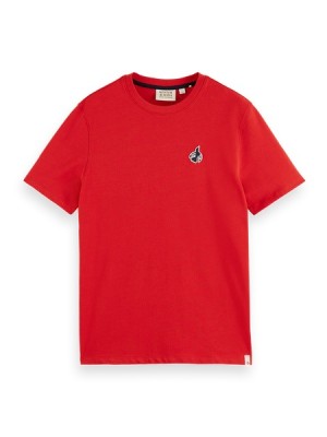 Camiseta Scotch & Soda The Free Spirit Peace Bird Organic Algodon Hombre Rojos | SN-SAS56481