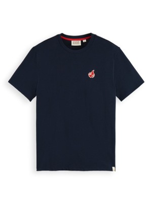 Camiseta Scotch & Soda The Free Spirit Peace Bird Organic Algodon Hombre Azul Marino | SN-SAS56498