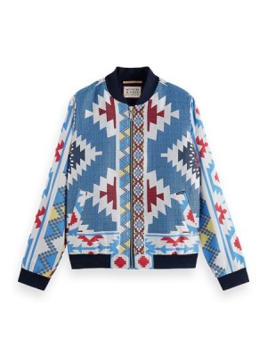 Chamarras Scotch & Soda Jacquard Bomber Hombre Multicolor | SN-SAS56610