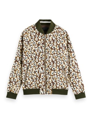 Chamarras Scotch & Soda Reversible Bomber Hombre Grises Marrom | SN-SAS56614