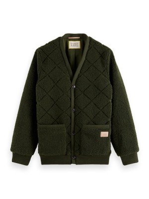 Chamarras Scotch & Soda Shearling Hombre Verdes | SN-SAS56613