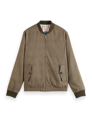 Chamarras Scotch & Soda Yarn-dyed Bomber Hombre Grises Marrom | SN-SAS56609