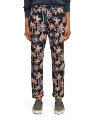 Co-ords Scotch & Soda The Twilt Printed Plisado Hombre Negros | SN-SAS56623