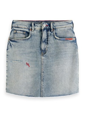 Falda Scotch & Soda Denim Mini With Premium Wash Mujer Azules | SN-SAS56797