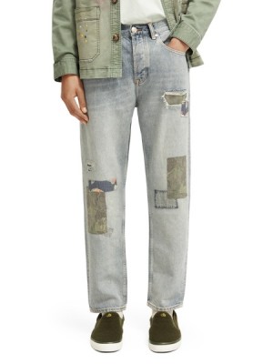 Jeans Scotch & Soda The Dean Loose Tapered-fit Premium Hemp-blended Hombre Azules Claro | SN-SAS56543
