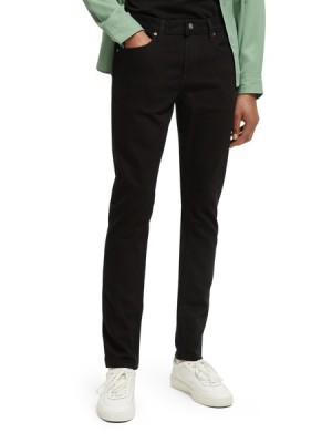 Jeans Scotch & Soda The Skim Super-slim Fit Organic Algodon Hombre Negros | SN-SAS56538