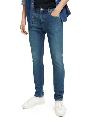 Jeans Scotch & Soda The Skim Super-slim Fit Organic Algodon Hombre Azules | SN-SAS56541