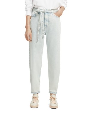 Jeans Scotch & Soda The Tide High-rise Balloon Fit Mujer Blancos | SN-SAS56829
