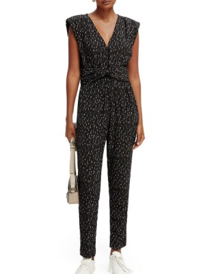 Mono Scotch & Soda Ed V-neck Mujer Negros | SN-SAS56786