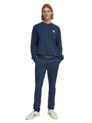 Pantalon Scotch & Soda Essentials - Mott Super Slim-fit Stretch Twill Hombre Azules | SN-SAS56601