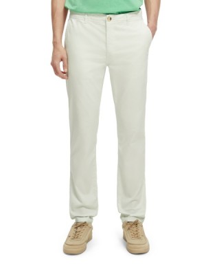 Pantalon Scotch & Soda Mott Garment-dyed Super-slim Fit Hombre Verde Menta | SN-SAS56559
