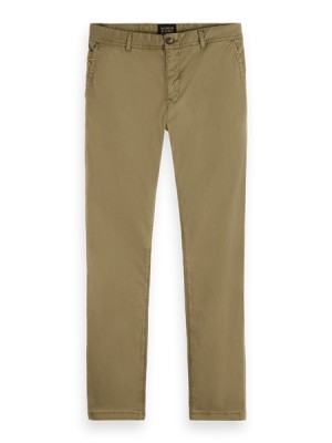 Pantalon Scotch & Soda Mott Garment-dyed Super-slim Fit Hombre Kaki | SN-SAS56571
