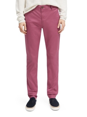 Pantalon Scotch & Soda Mott Super-slim Fit Organic Algodon Hombre Vino | SN-SAS56556