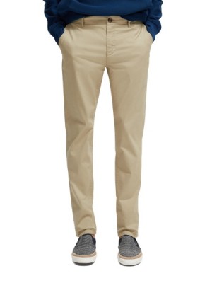 Pantalon Scotch & Soda Mott Super-slim Fit Organic Algodon Hombre Kaki | SN-SAS56577