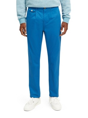 Pantalon Scotch & Soda The Blake Regular Slim Fit Plisado Hombre Azules | SN-SAS56586