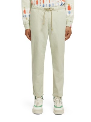 Pantalon Scotch & Soda The Drift Regular Tapered-fit Garment-dyed Hombre Verde Menta | SN-SAS56589