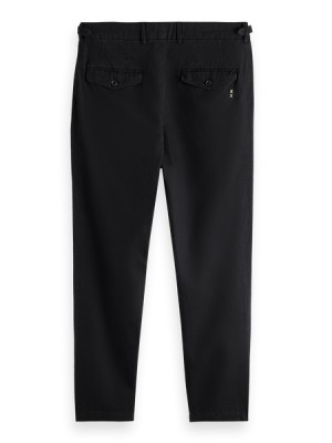 Pantalon Scotch & Soda The Drift - Regular Tapered-fit Twill Hombre Negros | SN-SAS56575