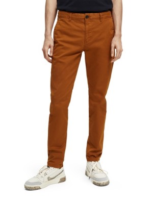 Pantalon Scotch & Soda The Mott Super-slim Fit Organic Algodon Hombre Kaki | SN-SAS56583