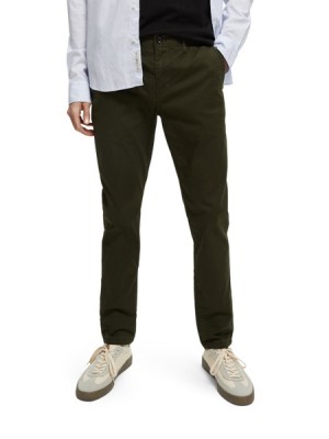 Pantalon Scotch & Soda The Mott Super-slim Fit Organic Algodon Hombre Verdes | SN-SAS56592