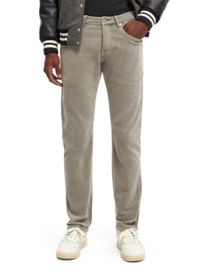 Pantalon Scotch & Soda The Ralston Regular Slim Corduroy Hombre Grises | SN-SAS56573