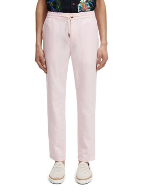 Pantalon Scotch & Soda Warren Directo Leg Linen-blended Hombre Rosas | SN-SAS56603