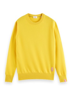 Pullover Scotch & Soda Recycled Lana- Cashmere Blend Crewneck Hombre Amarillos | SN-SAS56417