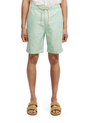 Short Scotch & Soda Fave Linen-blend Beach Hombre Verdes | SN-SAS56643