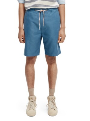 Short Scotch & Soda Fave Linen-blend Beach Hombre Grises | SN-SAS56644