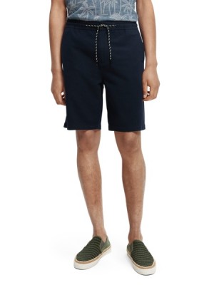 Short Scotch & Soda Fave Linen-blend Beach Hombre Azul Marino | SN-SAS56645