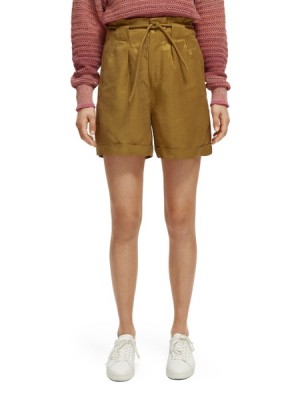 Short Scotch & Soda High Rise Mini-length Mujer Marrom | SN-SAS56878