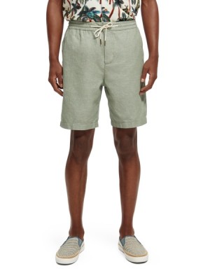 Short Scotch & Soda The Fave Linen-blended Bermuda Hombre Verdes | SN-SAS56656