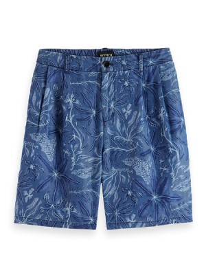 Short Scotch & Soda Twilt - Allover Printed Plisado Hombre Azul Marino Azules | SN-SAS56662